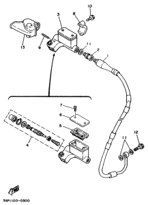 YZ250 Главный тормозной цилиндр