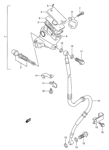 GSX250 Передний тормозной цилиндр