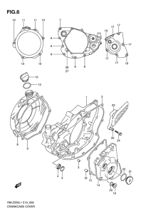 RM-Z250 Crankcase cover ass`y  (v