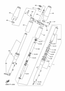 XVS1300A Передняя вилка