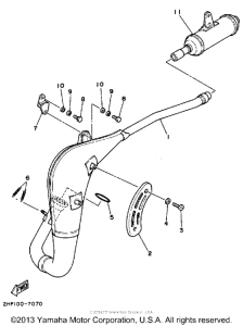 YZ80U Выхлопная система