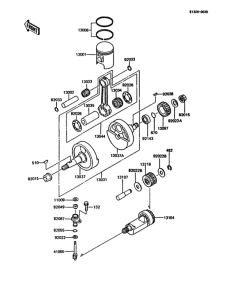 KMX125 Коленвал и поршни