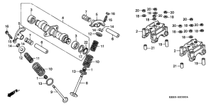 CA125 Распред вал / клапана