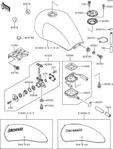 ZR750 Fuel tank(1 / 2)(zr750-c1 / c2)