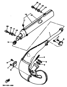 YZ250 YZ250B Выхлоп