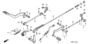 VT125 Brake pedal assy