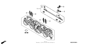 CB900F Throttle body (component parts)