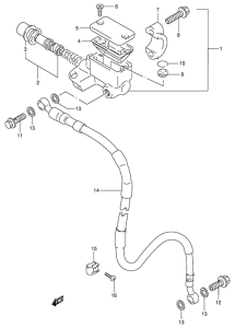 DR350 Передний тормозной цилиндр