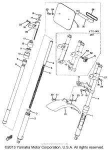 JT2 Front fork - front fender