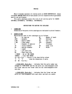 VZR1800 Catalog preface