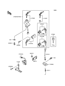 KLE250 Замок зажигания