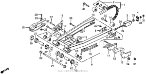 CR250R Swingarm + drive chain 82