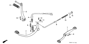 C50 Pedal / kick starter arm