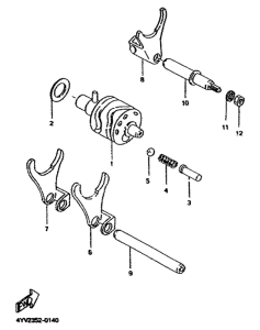 TZR50 Leva de cambio. horquilla