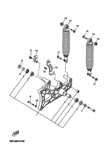 YP125R Задний рычаг и подвеска
