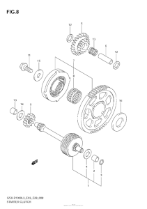 GSX-R1000Z Муфта стартера