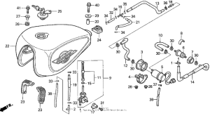 VT1100C2 1100c / c2fuel tank 95-97