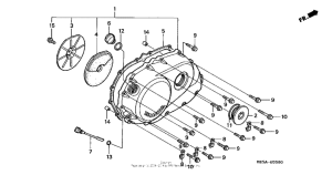 VF750C Крышка картера правая