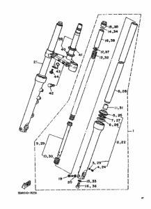 XV250 Вилка передней оси