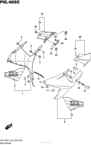 GSX-R750 Side Cowling (Kgk)