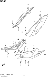 DL650 (ABS) Обтекатель рамы