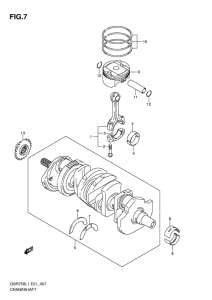 GSR750 Вал коленчатый