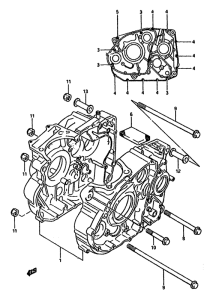 DR600 Картер двигателя