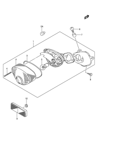 RV125 Задний комбинированный сигнал