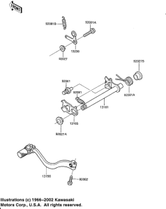 KX125 Переключатель передач