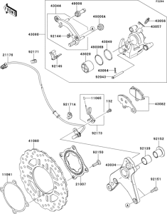ZX1000 Задний тормоз