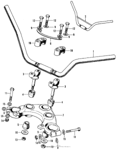CL350 Handlebar + top bridge