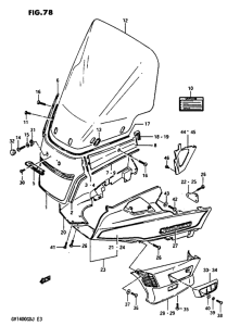 GV1400 Outer cowling gv1400gdg / gtg -f.no.104470