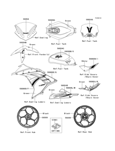 EX250 (ABS) Наклейки