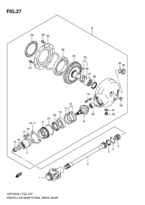VZR1800 Propeller shaft / final drive gear