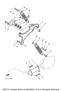 PW50N1 Rear arm. suspension