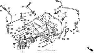 XR250L Крышка картера правая