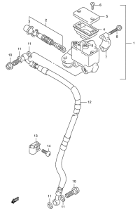 DF125 Передний тормозной цилиндр