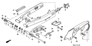 XL600V Swingarm / chain case