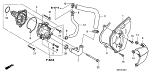 CBF600 (Naked, ABS) Водяная помпа