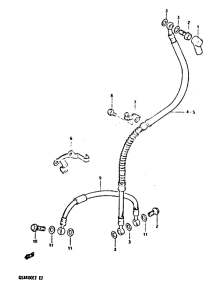 GSX400 Передние тормозные трубки