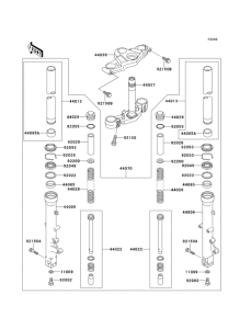 ZX1100 Передняя вилка