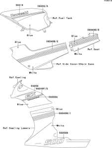  Decals(ex500-a4)(blue / white)