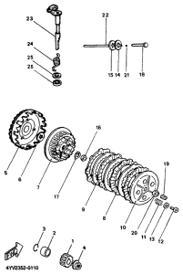 TZR50 Сцепление