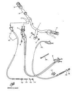 YV50 Steering handle. cable