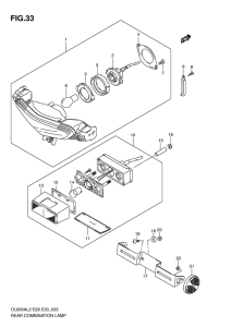 DL650 (ABS) Задний комбинированный сигнал