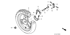 SA50S Rear wheel complete assy