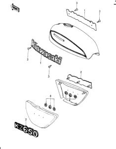 KZ650 Наклейки