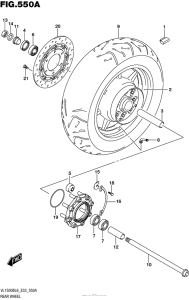 VL1500B Переднее колесо