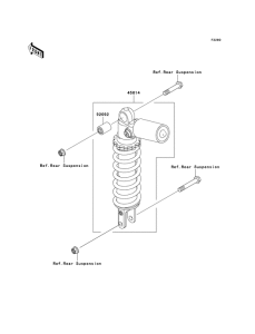 ZX600 Абсорбер удавный в сборе задний