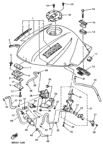 XJ600S Топливный бак